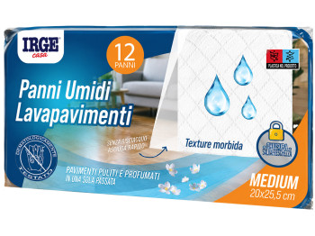 Вологі серветки для підлоги IRGE Casa Panni Umidi, 20×25,5 см, 12 шт