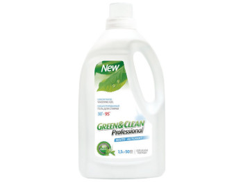Гель для прання Green&Clean для білої білизни, 50 прань 1,5л