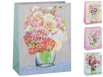 Пакет подарочный бумажный Glass vase S 18х8х23см