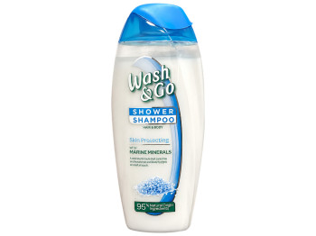 Шампунь-гель для душу Wash and Go 2 в 1, з морськими мінералами, 250 мл