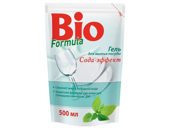 Гель для миття посуду Bio Formula "Сода ефект" дойпак 500мл