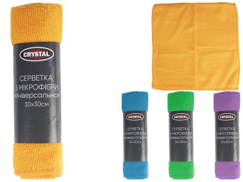 Салфетка из микрофибры универсальная Crystal 30х30см