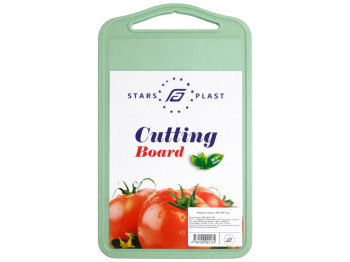 Доска разделочная Stars Plast, пластик, 28×18×0,7см, цвет мятный
