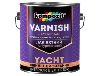 Лак яхтний поліуретановий Kompozit 2,5л напівматовий (Композит)