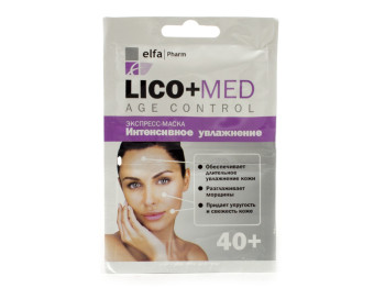 Експрес-маска "Elfa Pharm" - Lico+Med Інтенсивне зволоження 40+ 20мл