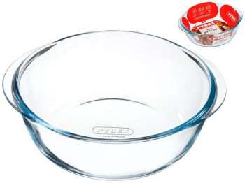 Форма для запікання Pyrex Air Fryer, кругла, боросилікатне скло, 2,3л, 26×23×8см