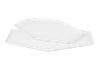 Блюдо фарфоровое Scandi, белое, 12"