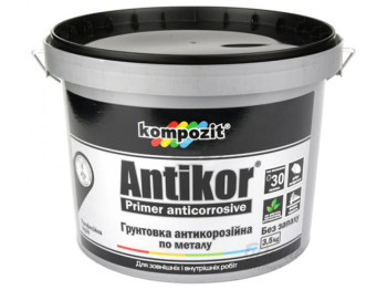 Грунтовка для металу Antikor Kompozit (Композит Антикор) Світло сіра 3,5 кг