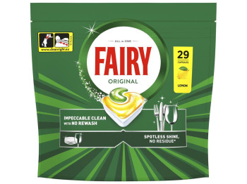 Капсули для посудомийних машин Fairy Original All in One, аромат лимон, 29шт