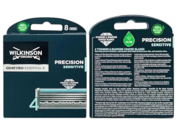 Картриджі змінні для гоління Wilkinson Sword Quattro Titanium Sensitive, 4шт