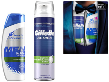 Набір подарунковий (піна для гоління Gillette Series 250мл+шампунь проти лупи Head&Shoulders 200мл)