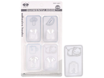 Крючки самоклеющиеся, 4x7см (цена за набор 4шт)