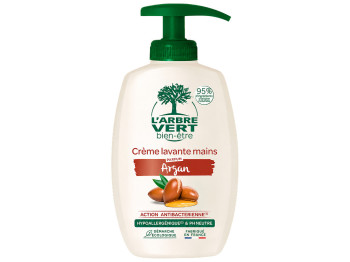Крем-мыло для рук L’Arbre Vert Argan, с дозатором, 300 мл