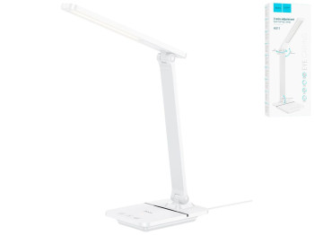 Настольная лампа Hoco HX11, сенсорное управление, 3000–6000K, 133×339×36мм, цвет белый