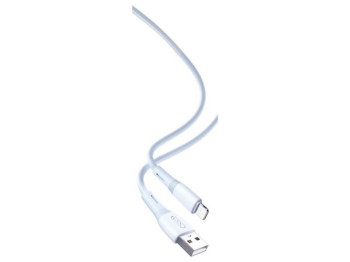 Кабель USB XO NB225 Silicone two-color Lightning Мятая упаковка Цвет Голубой