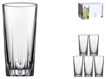Набір високих склянок Pasabahce Karat, скло, 335 мл, колір прозорий (ціна за 6 шт.)