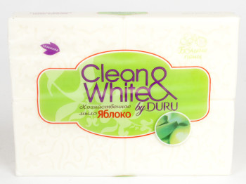 Мило господарське "Duru - Clean & White Яблуко" (ціна за 4 шматки по 125г)