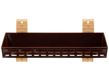 Полиця R plastic Ротанг, пряма, 1 ярус, коричнева, 13104
