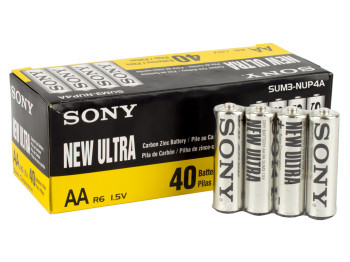 Батарейка солевая Sony New Ultra, 1.5V, AA, R6 (цена за спайку 4шт)