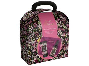 Подарочный набор Tesori d’Oriente Орхидея, косметичка, туалетная вода 100мл, крем для тела 75мл