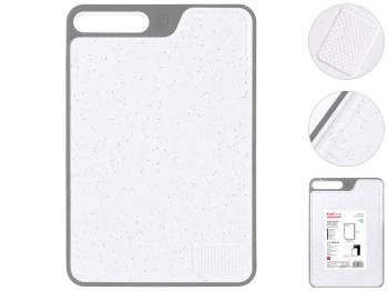 Дошка обробна з вбудованою теркою Kmt Style, ПП та ТПЕ, 40×27×0,9см, колір білий