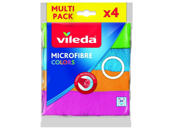 Серветка з мікрофібри Vileda Microfibre Colors 4шт