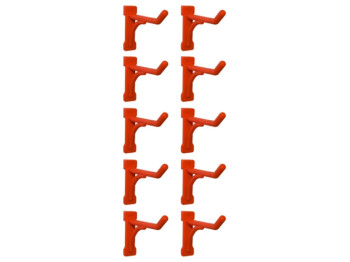 Крючок большой, 1,2х4х6см, оранжевый (цена за набор 10шт) 127051