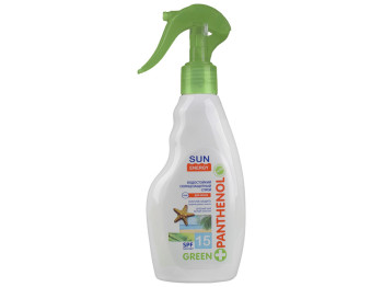 Спрей для загара Sun energy green panthenol с пантенолом SPF15 200мл