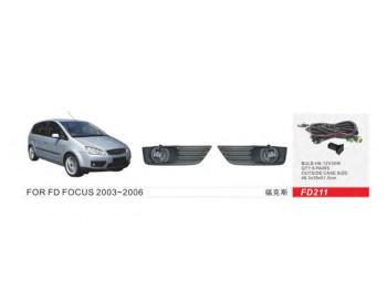 Фари додаткові FD-211 для Ford Focus (2003-2006), H8, 12V, 35W, з проводкою