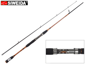 Спиннинг штекерный Siweida Holiday карбон IM8, 6 колец, 2-секционный 2,1м 10-30г