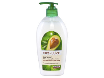 Молочко для інтимної гігієни Fresh Juice Avakado & Jasmine для чутливої шкіри 500мл