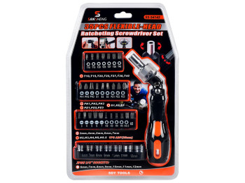 Викрутка з храповим механізмом і насадками (ціна за набір 35предметів)