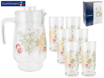 Набор для напитков Luminarc Latone 7 предметов (кувшин 1,6л, стакан 270мл 6шт) 69637