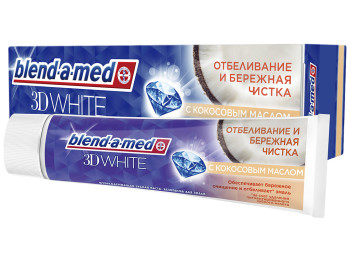 Зубна паста Blend-a-med 3D White Дбайлива чистка з кокосовим маслом 100мл