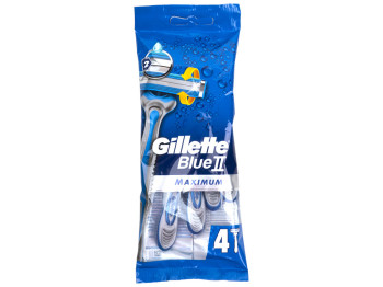 Одноразовые бритвы Gillette BlueII Maximum, 4шт