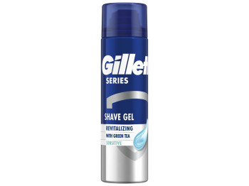Гель для гоління Gillette Series, що відновлює, із зеленим чаєм, 200мл