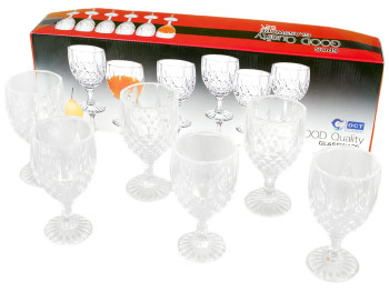 Фужери скляні 300мл (ціна за набір 6шт)