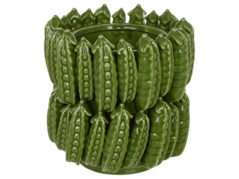 Ваза Peas, фарфор, 17х17х17см, цвет зеленый