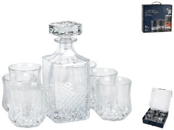 Набор для виски, графин 750мл, 6 стаканов 300мл (цена за набор 7 предметов)