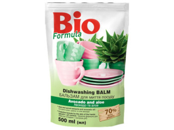 Бальзам для мытья посуды Bio Formula авокадо и алоэ, дой-пак, 500 мл