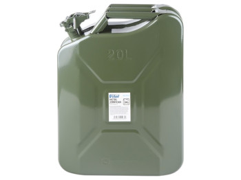 Канистра Vitol, крышка фиксатор-защелка, сталь, антикоррозийное покрытие, 20л, цвет зеленый