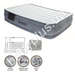 Велюр-матрац з вбудованим насосом 220V Bestway 67558