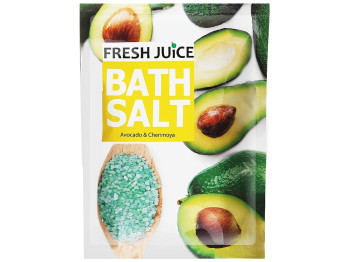 Соль для ванн Fresh Juice Avocado & Cherimoya, морская, с маслом авокадо и экстрактом черимойи, 500г