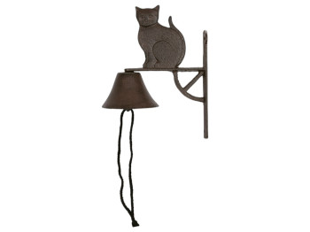 Колокольчик Котик, чугун, 19×10×25см, цвет коричневый