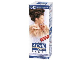Фарба для волосся м'яка тонуюча Acme-Color "Б'юті" безаміачна Каштановий тон 042