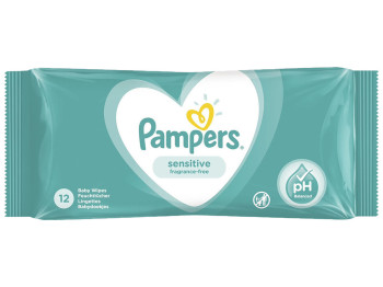 Детские влажные салфетки PAMPERS Sens 12шт