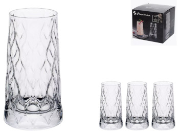 Набор высоких стаканов Pasabahce Leafy, стекло, 450мл (цена за 4шт)