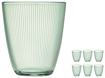 Набор стаканов Luminarc Concepto Stripy Green, низкие, 310мл (цена за набор 6шт) 0883314902211