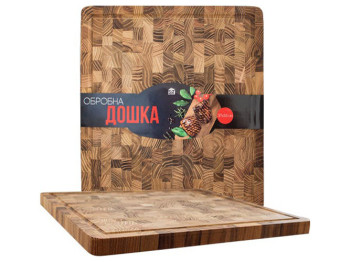 Дошка торцева обробна тик 37х33х2см