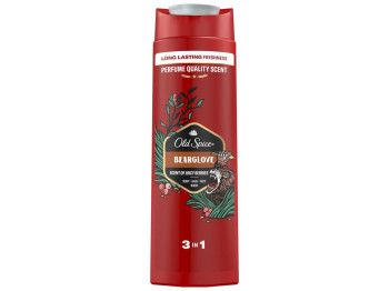 Гель для душа Old Spice Bearglove 3 в 1, для тела, волос и лица, ягодный с древесными нотами, 400мл